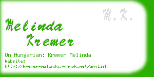 melinda kremer business card